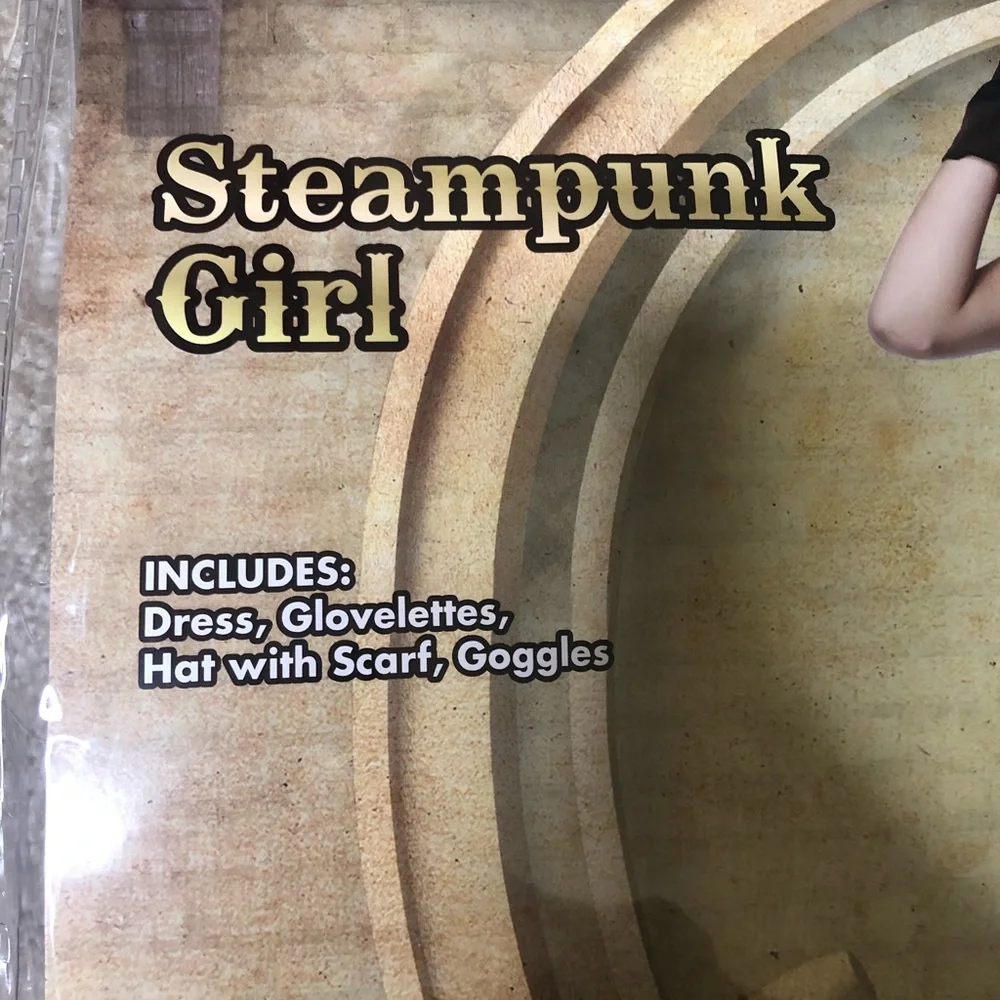 Spirit Steampunk Girl Costume in Brown, Black and Gold - Picture 3 of 6